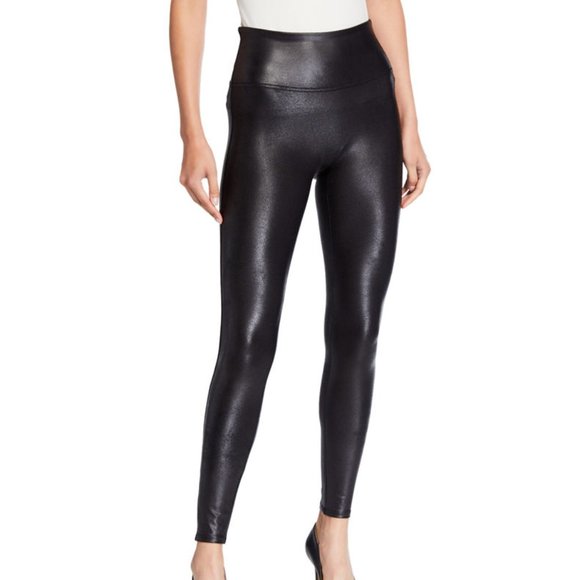 SPANX Pants - Spanx Ready-to-Wow Black Faux-Leather Leggings
